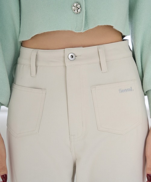 Seemi. byNICECLAUP（ シーミーバイナイスクラップ）の「【Seemi.】スリムデニムパンツ（デニムパンツ・レディース・アイボリー/サックスブルー/ブルー・SMALL/MEDIUM）」の18枚目の写真