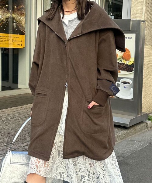 CIAOPANIC（チャオパニック）の「ウール混カデットコート（その他アウター・レディース・ブラウン/ブラック・MEDIUM/LARGE）」の17枚目の写真