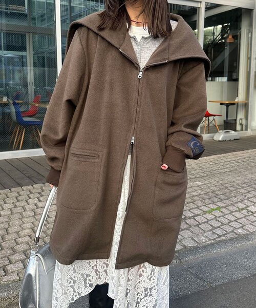 CIAOPANIC（チャオパニック）の「ウール混カデットコート（その他アウター・レディース・ブラウン/ブラック・MEDIUM/LARGE）」の19枚目の写真