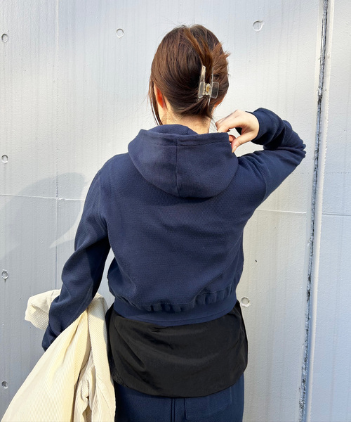 Faith（-）の「【FAITH×LULU】cotton Thermal hoodie cardigan（Tシャツ/カットソー・レディース・イエロー/ネイビー/ピンク・FREE）」の7枚目の写真