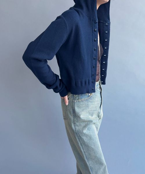 Faith（-）の「【FAITH×LULU】cotton Thermal hoodie cardigan（Tシャツ/カットソー・レディース・イエロー/ネイビー/ピンク・FREE）」の11枚目の写真