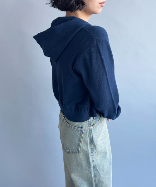 Faith（-）の「【FAITH×LULU】cotton Thermal hoodie cardigan（Tシャツ/カットソー・レディース・イエロー/ネイビー/ピンク・FREE）」の13枚目の写真