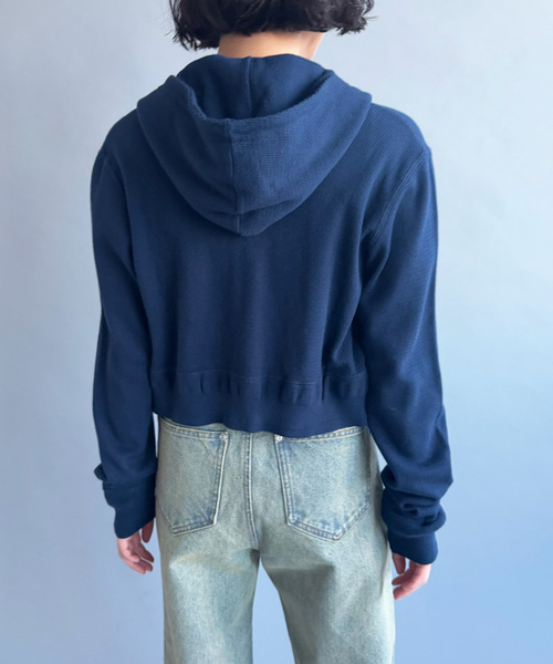 Faith（-）の「【FAITH×LULU】cotton Thermal hoodie cardigan（Tシャツ/カットソー・レディース・イエロー/ネイビー/ピンク・FREE）」の14枚目の写真