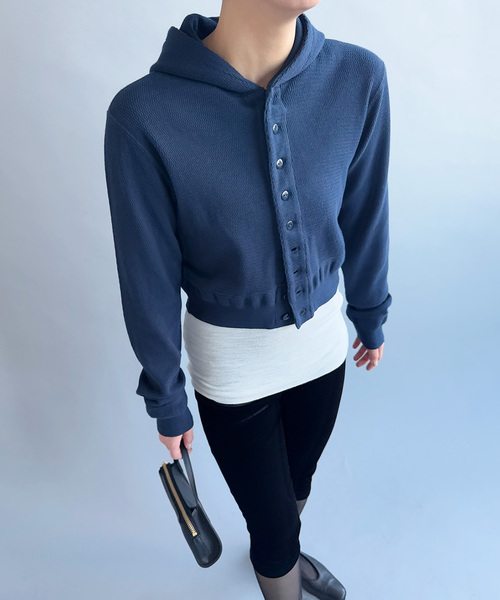 Faith（-）の「【FAITH×LULU】cotton Thermal hoodie cardigan（Tシャツ/カットソー・レディース・イエロー/ネイビー/ピンク・FREE）」の16枚目の写真