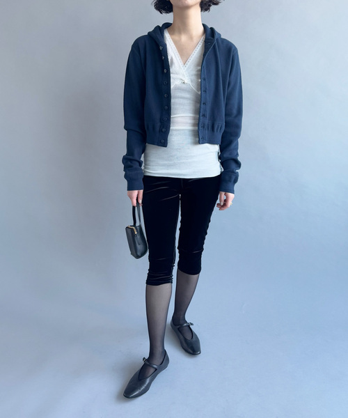 Faith（-）の「【FAITH×LULU】cotton Thermal hoodie cardigan（Tシャツ/カットソー・レディース・イエロー/ネイビー/ピンク・FREE）」の18枚目の写真