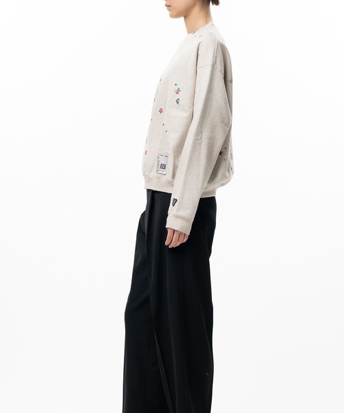 Maison MIHARA YASUHIRO（メゾンミハラヤスヒロ）の「Kids Sticker Printed Sweatshirt（スウェット・レディース・ブラック/ホワイト・36/38）」の5枚目の写真