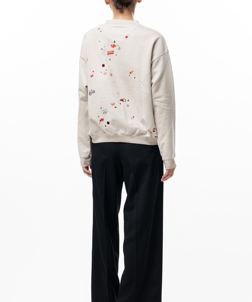 Maison MIHARA YASUHIRO（メゾンミハラヤスヒロ）の「Kids Sticker Printed Sweatshirt（スウェット・レディース・ブラック/ホワイト・36/38）」の6枚目の写真