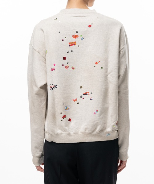 Maison MIHARA YASUHIRO（メゾンミハラヤスヒロ）の「Kids Sticker Printed Sweatshirt（スウェット・レディース・ブラック/ホワイト・36/38）」の9枚目の写真
