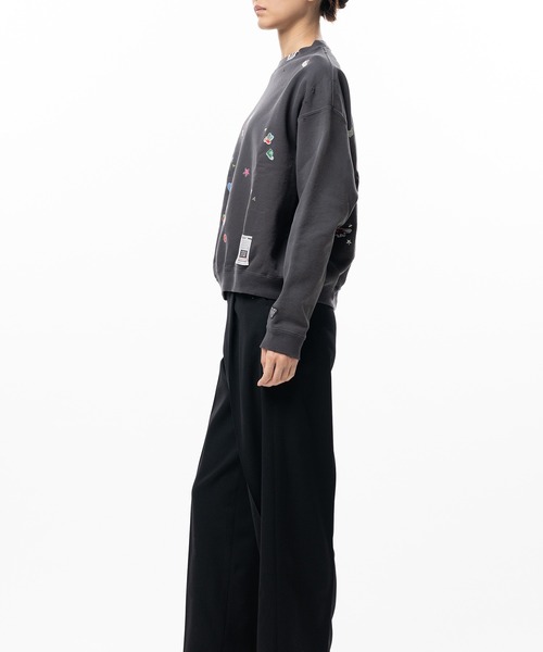 Maison MIHARA YASUHIRO（メゾンミハラヤスヒロ）の「Kids Sticker Printed Sweatshirt（スウェット・レディース・ブラック/ホワイト・36/38）」の13枚目の写真