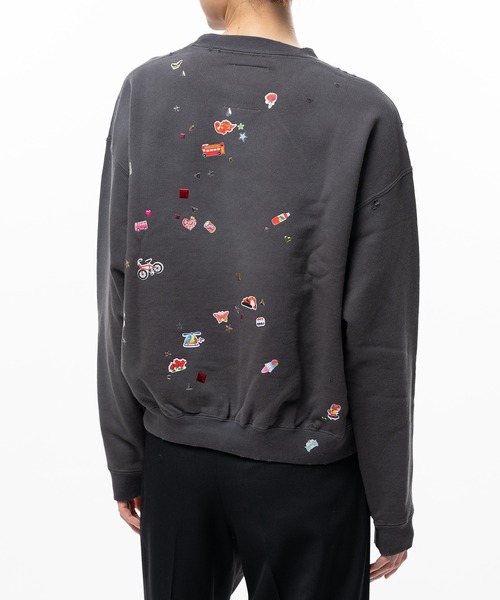 Maison MIHARA YASUHIRO（メゾンミハラヤスヒロ）の「Kids Sticker Printed Sweatshirt（スウェット・レディース・ブラック/ホワイト・36/38）」の16枚目の写真