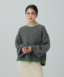 LEPSIM | 3ゲージ配色ショートプルオーバー　637998(ニット/セーター)