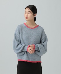 LEPSIM | 3ゲージ配色ショートプルオーバー 637998(ニット/セーター)