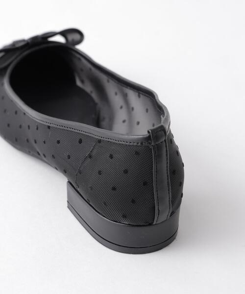 NANO universe（ナノユニバース）の「ドットフロッキーリボンパンプス（パンプス・レディース・ブラック/ベージュ・38/37/36）」の13枚目の写真