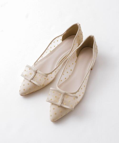 NANO universe（ナノユニバース）の「ドットフロッキーリボンパンプス（パンプス・レディース・ブラック/ベージュ・38/37/36）」の16枚目の写真