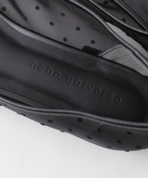 NANO universe（ナノユニバース）の「ドットフロッキーリボンパンプス（パンプス・レディース・ブラック/ベージュ・38/37/36）」の9枚目の写真