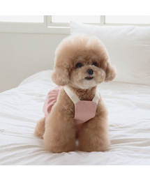 CHIOT（シュオト）の「ラブサムボリュームオーバーオール（ピンク）（ペットウェア）」