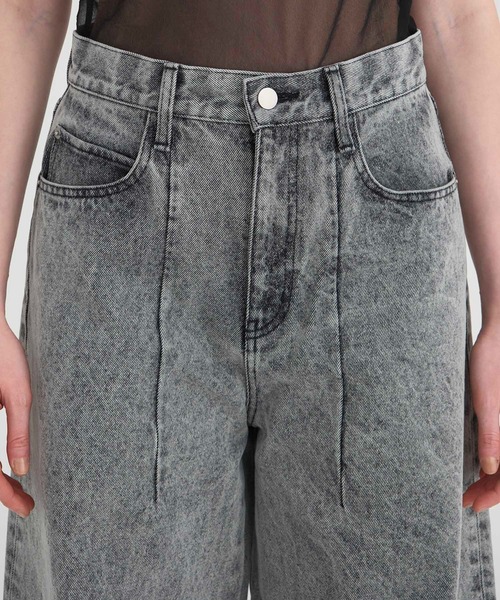 RITAN(リタン)の「【RITAN/リタン】Curve Denim Pants/カーブデニムパンツ(デニムパンツ・レディース・グレー/インディゴブルー・1/2)」の8枚目の写真