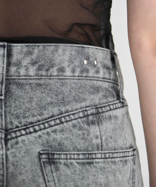 RITAN(リタン)の「【RITAN/リタン】Curve Denim Pants/カーブデニムパンツ(デニムパンツ・レディース・グレー/インディゴブルー・1/2)」の10枚目の写真