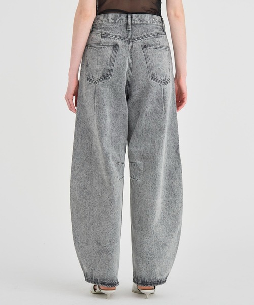 RITAN(リタン)の「【RITAN/リタン】Curve Denim Pants/カーブデニムパンツ(デニムパンツ・レディース・グレー/インディゴブルー・1/2)」の6枚目の写真