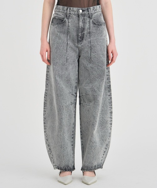 RITAN(リタン)の「【RITAN/リタン】Curve Denim Pants/カーブデニムパンツ(デニムパンツ・レディース・グレー/インディゴブルー・1/2)」の4枚目の写真