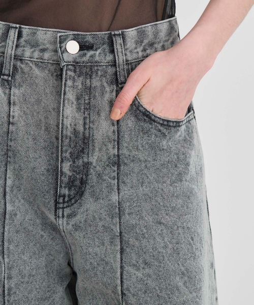 RITAN(リタン)の「【RITAN/リタン】Curve Denim Pants/カーブデニムパンツ(デニムパンツ・レディース・グレー/インディゴブルー・1/2)」の7枚目の写真