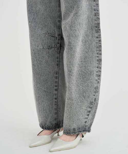 RITAN(リタン)の「【RITAN/リタン】Curve Denim Pants/カーブデニムパンツ(デニムパンツ・レディース・グレー/インディゴブルー・1/2)」の12枚目の写真