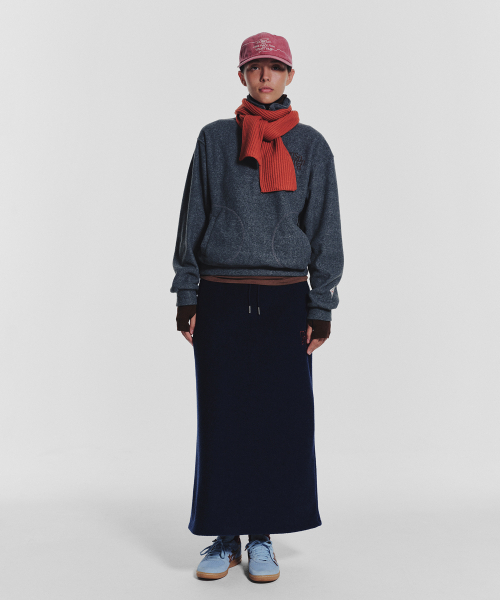 MENASOO(ミナス)の「Terry Fleece Long Skirt_Navy(スカート・レディース・ネイビー・1/2)」の7枚目の写真