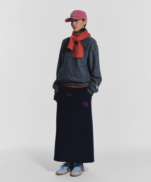 MENASOO(ミナス)の「Terry Fleece Long Skirt_Navy(スカート・レディース・ネイビー・1/2)」の8枚目の写真