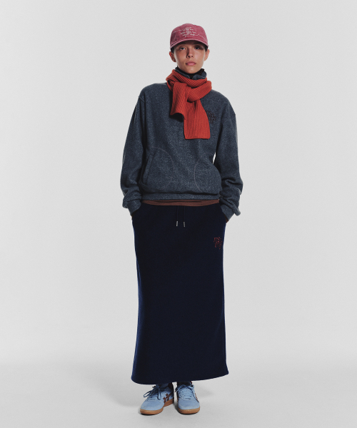 MENASOO(ミナス)の「Terry Fleece Long Skirt_Navy(スカート・レディース・ネイビー・1/2)」の10枚目の写真