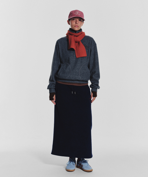 MENASOO(ミナス)の「Terry Fleece Long Skirt_Navy(スカート・レディース・ネイビー・1/2)」の11枚目の写真