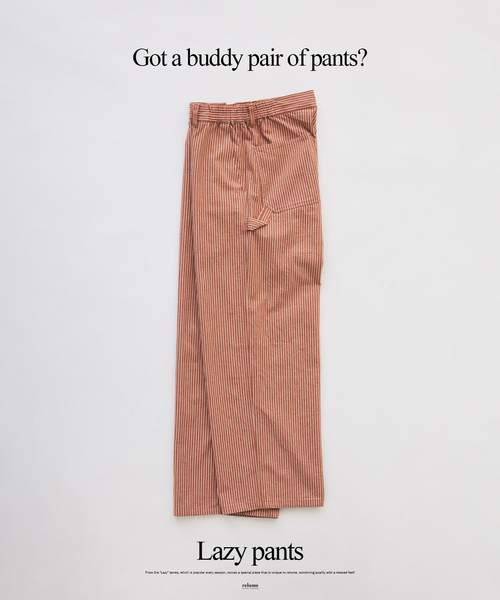 JOURNAL STANDARD relume（ジャーナルスタンダード　レリューム）の「デニム＆ヒッコリー ”レイジー” ペインターパンツ（デニムパンツ・メンズ・アイボリー/ベージュ系その他/ブルー系その他/コバルトブルー・SMALL/MEDIUM/LARGE）」の2枚目の写真