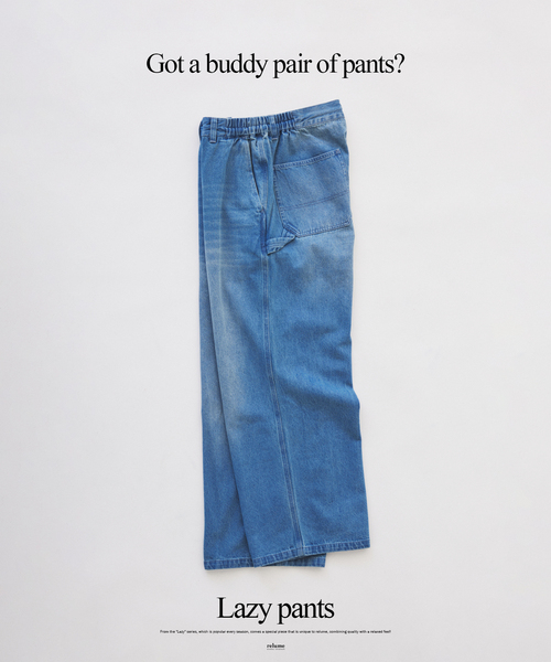 JOURNAL STANDARD relume（ジャーナルスタンダード　レリューム）の「デニム＆ヒッコリー ”レイジー” ペインターパンツ（デニムパンツ・メンズ・アイボリー/ベージュ系その他/ブルー系その他/コバルトブルー・SMALL/MEDIUM/LARGE）」の3枚目の写真