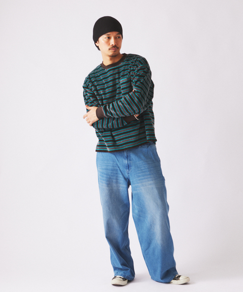 JOURNAL STANDARD relume（ジャーナルスタンダード　レリューム）の「デニム＆ヒッコリー ”レイジー” ペインターパンツ（デニムパンツ・メンズ・アイボリー/ベージュ系その他/ブルー系その他/コバルトブルー・SMALL/MEDIUM/LARGE）」の13枚目の写真