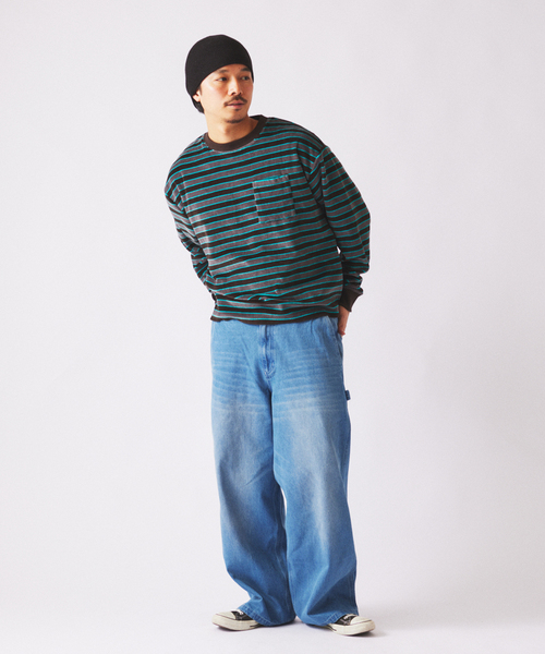 JOURNAL STANDARD relume（ジャーナルスタンダード　レリューム）の「デニム＆ヒッコリー ”レイジー” ペインターパンツ（デニムパンツ・メンズ・アイボリー/ベージュ系その他/ブルー系その他/コバルトブルー・SMALL/MEDIUM/LARGE）」の14枚目の写真