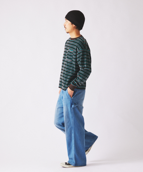 JOURNAL STANDARD relume（ジャーナルスタンダード　レリューム）の「デニム＆ヒッコリー ”レイジー” ペインターパンツ（デニムパンツ・メンズ・アイボリー/ベージュ系その他/ブルー系その他/コバルトブルー・SMALL/MEDIUM/LARGE）」の15枚目の写真