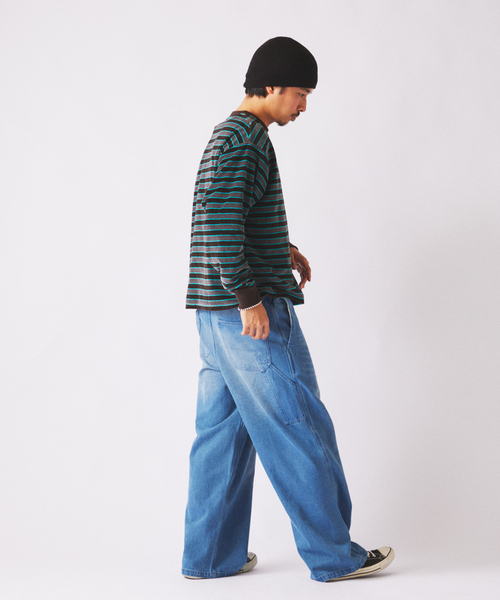 JOURNAL STANDARD relume（ジャーナルスタンダード　レリューム）の「デニム＆ヒッコリー ”レイジー” ペインターパンツ（デニムパンツ・メンズ・アイボリー/ベージュ系その他/ブルー系その他/コバルトブルー・SMALL/MEDIUM/LARGE）」の17枚目の写真