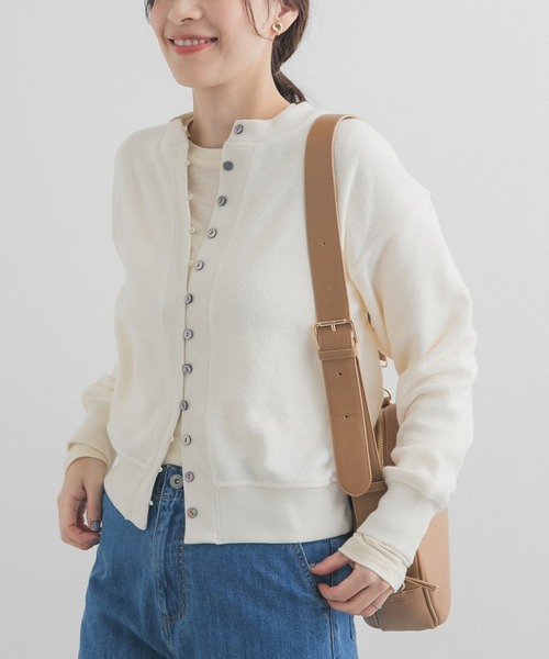 URBAN RESEARCH DOORS（アーバンリサーチドアーズ）の「カットブークレーショートカーディガン（カーディガン/ボレロ・レディース・オフホワイト/ベージュ系その他・FREE）」の6枚目の写真