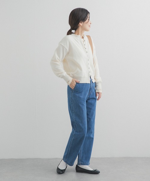 URBAN RESEARCH DOORS（アーバンリサーチドアーズ）の「カットブークレーショートカーディガン（カーディガン/ボレロ・レディース・オフホワイト/ベージュ系その他・FREE）」の9枚目の写真