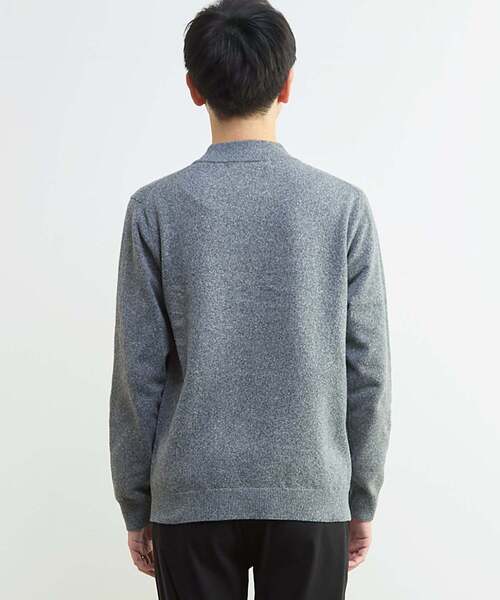 MEN'S MELROSE（メンズメルローズ）の「ラムウールライクモックネックニット（ニット/セーター・メンズ・グレー/ブラック/オフホワイト・4/3）」の11枚目の写真