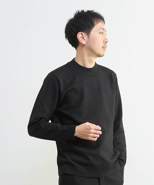MEN'S MELROSE（メンズメルローズ）の「ラムウールライクモックネックニット（ニット/セーター・メンズ・グレー/ブラック/オフホワイト・4/3）」の22枚目の写真