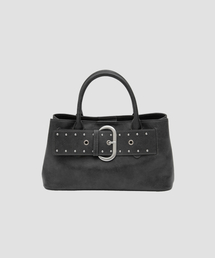 LEATHER BUCKLE BAG BLACK