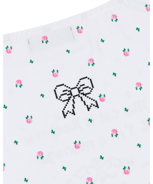 JOEGUSH(ジョーガッシュ)の「Boat Neck Sleeveless Top (Flower Cross-stitch)(Tシャツ/カットソー・レディース・その他・FREE)」の3枚目の写真