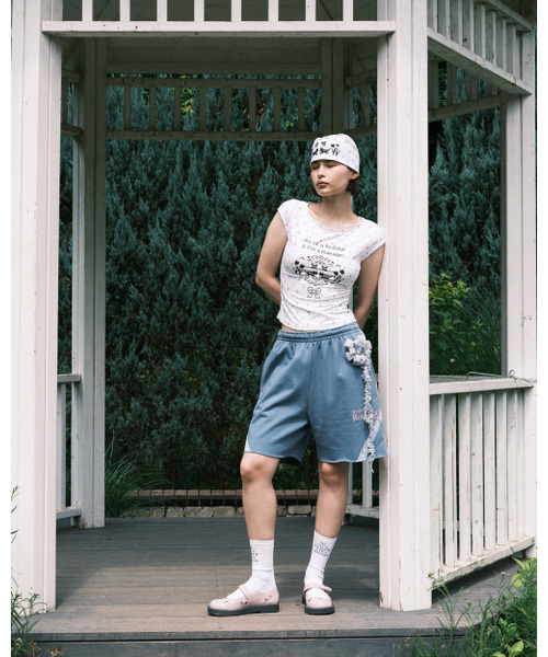 JOEGUSH(ジョーガッシュ)の「Boat Neck Sleeveless Top (Flower Cross-stitch)(Tシャツ/カットソー・レディース・その他・FREE)」の4枚目の写真