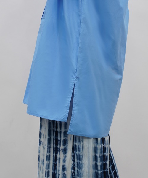 Aphlotus（アプロタス）の「バンドカラー ロングスリーブ オーバーシャツ（シャツ/ブラウス・メンズ・ブルー/ブラック/ホワイト・MEDIUM/SMALL/LARGE）」の12枚目の写真