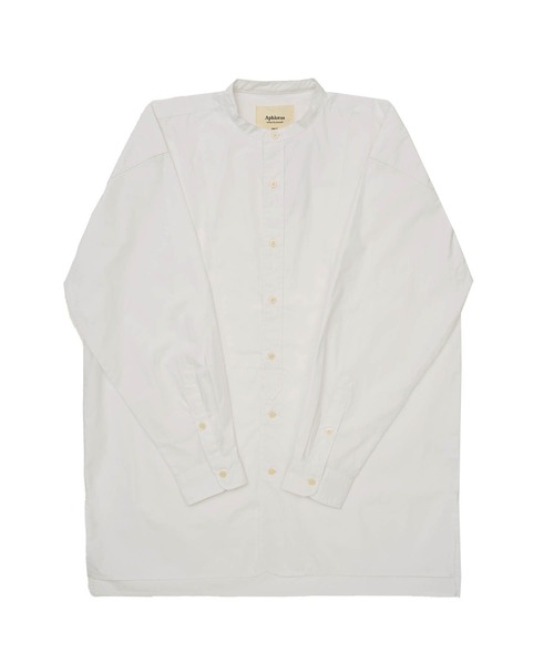 Aphlotus（アプロタス）の「バンドカラー ロングスリーブ オーバーシャツ（シャツ/ブラウス・メンズ・ブルー/ブラック/ホワイト・MEDIUM/SMALL/LARGE）」の13枚目の写真