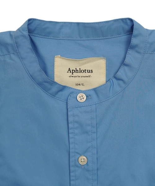 Aphlotus（アプロタス）の「バンドカラー ロングスリーブ オーバーシャツ（シャツ/ブラウス・メンズ・ブルー/ブラック/ホワイト・MEDIUM/SMALL/LARGE）」の17枚目の写真