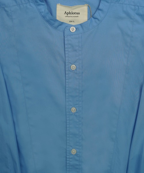 Aphlotus（アプロタス）の「バンドカラー ロングスリーブ オーバーシャツ（シャツ/ブラウス・メンズ・ブルー/ブラック/ホワイト・MEDIUM/SMALL/LARGE）」の18枚目の写真