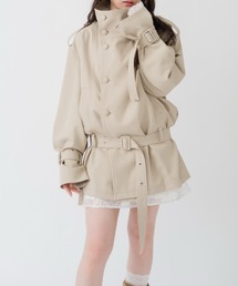mellowneon（メロウネオン）の「2wayスタンドカラーショートトレンチコート（トレンチコート）」