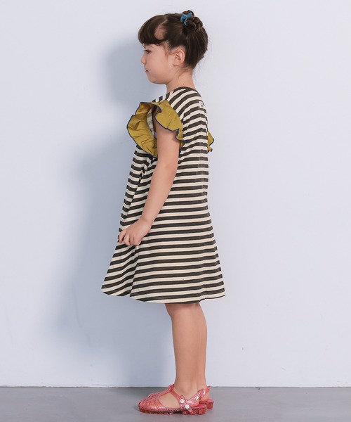 MARKEY'S(マーキーズ)の「サテンフリルショルダーワンピース(ワンピース・キッズ・ブラック系その他/ライトブルー/ホワイト系その他/グリーン系その他・110/100/90/80/130/120/150/140)」の11枚目の写真