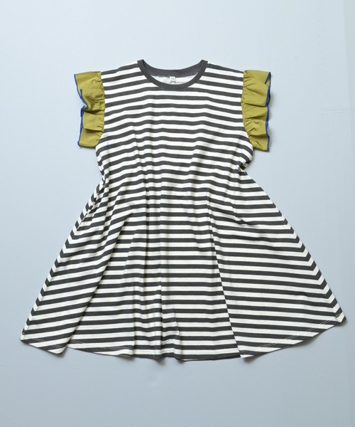 MARKEY'S(マーキーズ)の「サテンフリルショルダーワンピース(ワンピース・キッズ・ブラック系その他/ライトブルー/ホワイト系その他/グリーン系その他・110/100/90/80/130/120/150/140)」の9枚目の写真